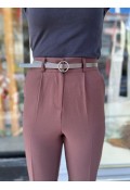 KEMERLİ PANTOLON KAHVE