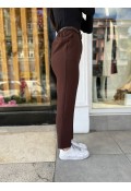 KEMERLİ PANTOLON KAHVE