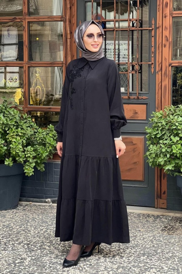 İŞLEME DETAYLI SİYAH