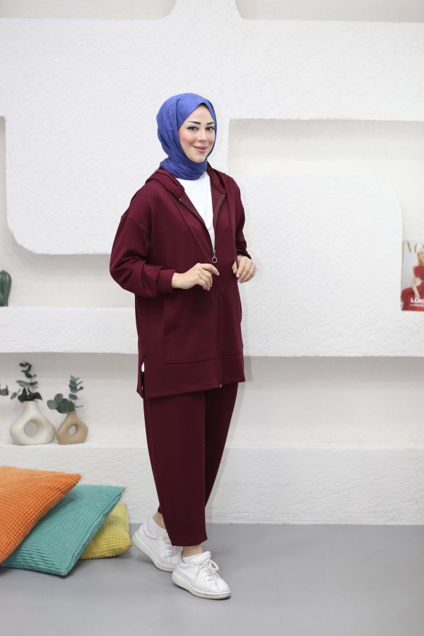 kanguru cepli takım bordo