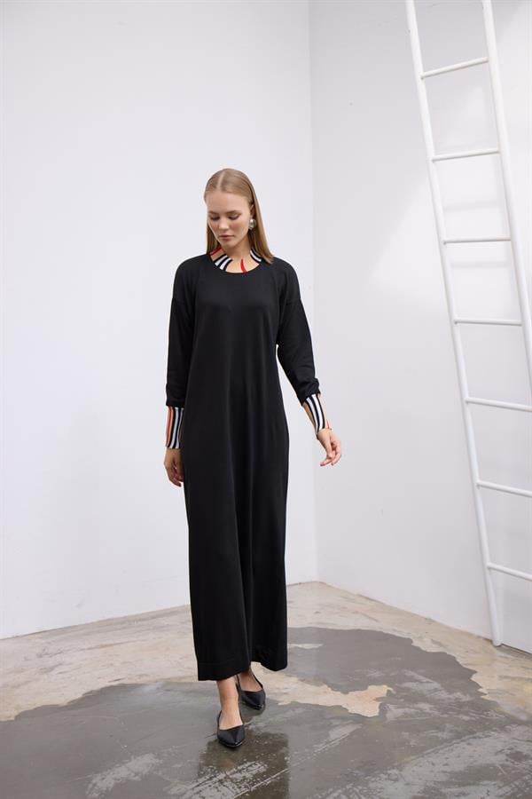 BURBERY ELBİSE-SİYAH