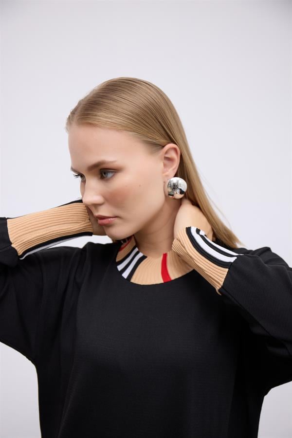 BURBERY ELBİSE-SİYAH