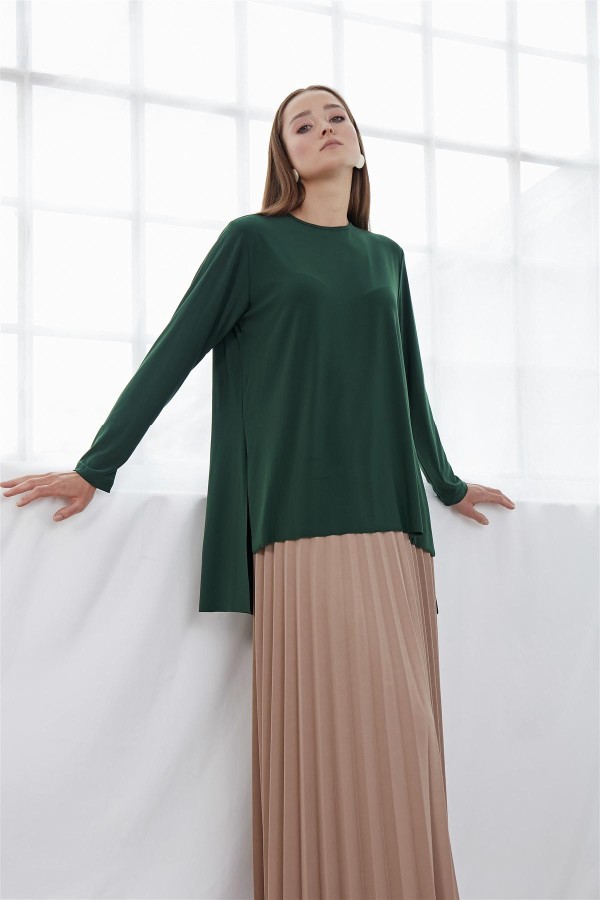 Basic Tunik Zümrüt Yeşili