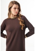 BELLA NUSS ELBİSE-KAHVERENGİ