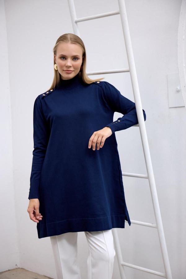 Candy Merserize Tunik Lacivert