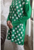 Kare Desen Tunik Benetton Yeşili Series