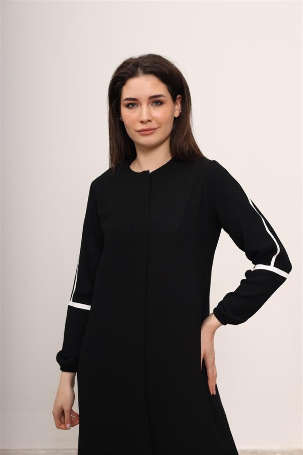 Şerit Detaylı Siyah