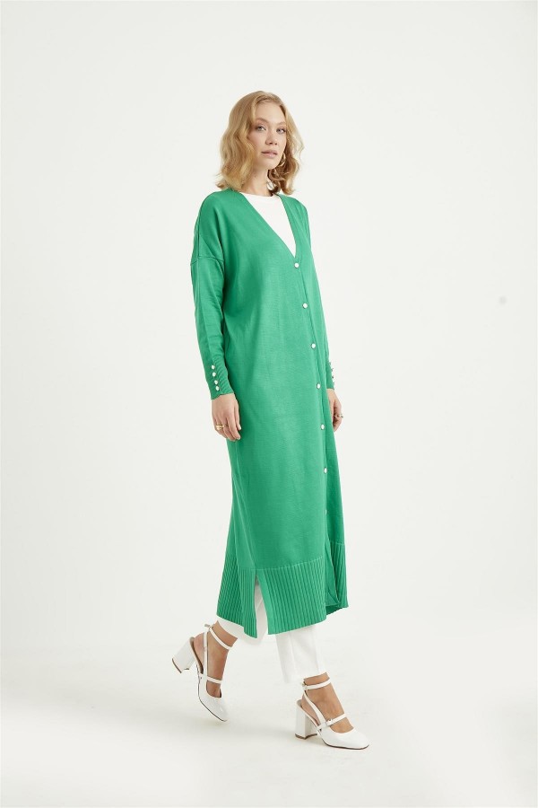 V YAKA MERSERİZE HIRKA-BENETTON YEŞİLİ