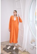 V YAKA MERSERİZE HIRKA-TURUNCU